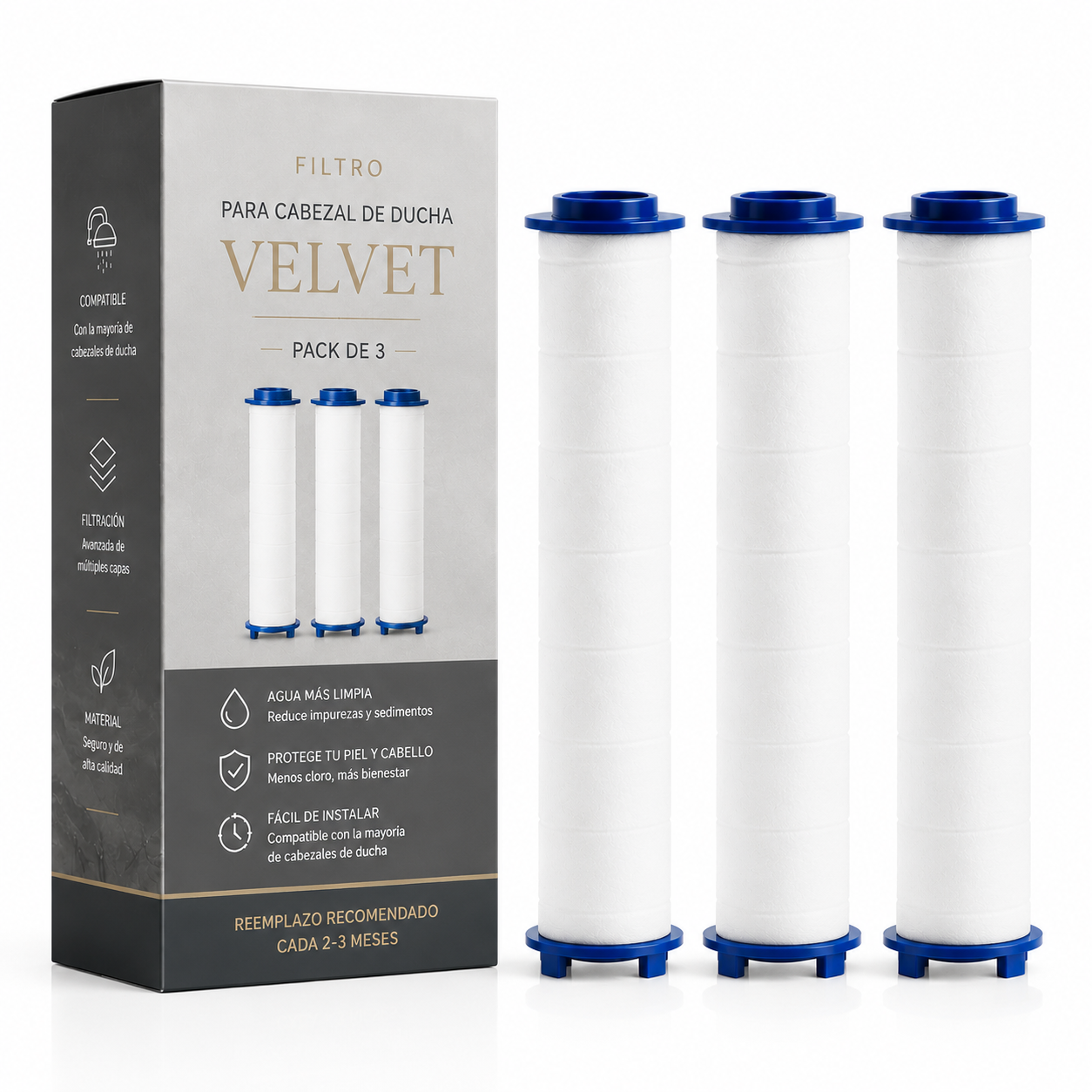 PACK 3 FILTROS VELVET