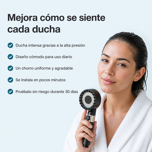 CABEZAL DUCHA ALTA PRESIÓN VELVET™
